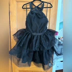 Elegant Black Anthropologie Halter Top Dress